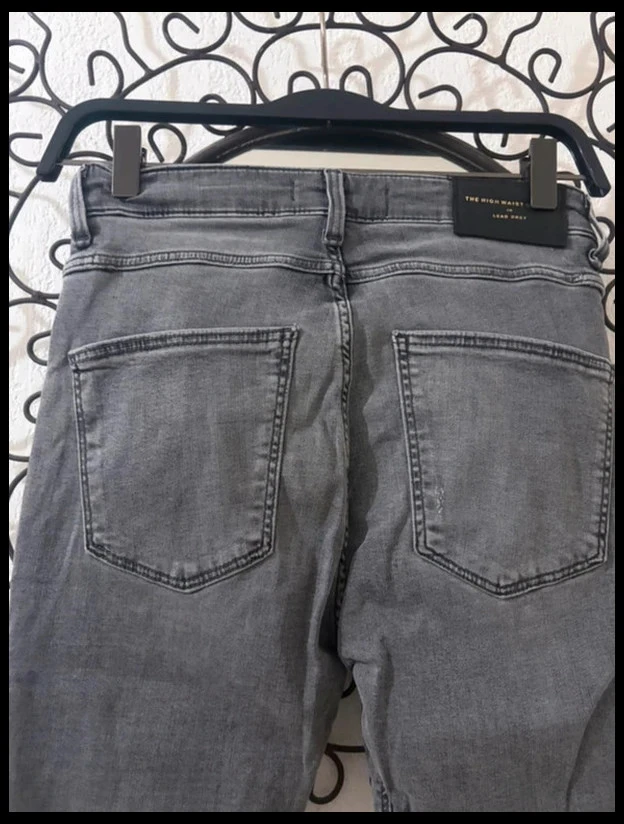 Jean Zara Taille Haute Skinny - Taille 36 (S) - Antraciet Grijs – photo 6